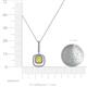 5 - Rosalyn Yellow Sapphire and Diamond Halo Pendant 