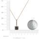 4 - Claire Black and White Diamond Square Shape Halo Pendant 