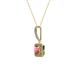 2 - Deana Pink Tourmaline and Diamond Womens Halo Pendant Necklace 