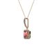 2 - Deana Pink Tourmaline and Diamond Womens Halo Pendant Necklace 