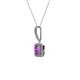 2 - Deana Amethyst and Diamond Womens Halo Pendant Necklace 
