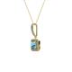 2 - Deana Blue Topaz and Diamond Womens Halo Pendant Necklace 