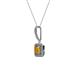 2 - Deana Citrine and Diamond Womens Halo Pendant Necklace 