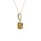 2 - Deana Citrine and Diamond Womens Halo Pendant Necklace 