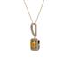 2 - Deana Citrine and Diamond Womens Halo Pendant Necklace 