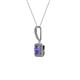 2 - Deana Iolite and Diamond Womens Halo Pendant Necklace 