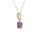 2 - Deana Iolite and Diamond Womens Halo Pendant Necklace 