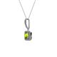 2 - Deana Peridot and Diamond Womens Halo Pendant Necklace 