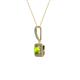 2 - Deana Peridot and Diamond Womens Halo Pendant Necklace 