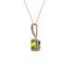 2 - Deana Peridot and Diamond Womens Halo Pendant Necklace 