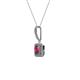 2 - Deana Rhodolite Garnet and Diamond Womens Halo Pendant Necklace 