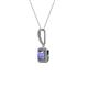 2 - Deana Tanzanite and Diamond Womens Halo Pendant Necklace 