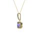2 - Deana Tanzanite and Diamond Womens Halo Pendant Necklace 