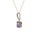 2 - Deana Tanzanite and Diamond Womens Halo Pendant Necklace 