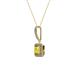 2 - Deana Yellow Sapphire and Diamond Womens Halo Pendant Necklace 