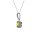 2 - Deana Yellow and White Diamond Womens Halo Pendant Necklace 