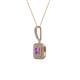 2 - Debbie Amethyst and Diamond Double Halo Pendant 