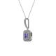 2 - Debbie Iolite and Diamond Double Halo Pendant 