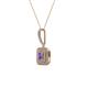 2 - Debbie Iolite and Diamond Double Halo Pendant 