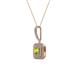 2 - Debbie Peridot and Diamond Double Halo Pendant 