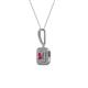 2 - Debbie Rhodolite Garnet and Diamond Double Halo Pendant 