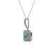 2 - Debbie London Blue Topaz and Diamond Double Halo Pendant 