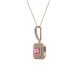 2 - Debbie Pink Sapphire and Diamond Double Halo Pendant 