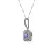 2 - Debbie Tanzanite and Diamond Double Halo Pendant 