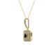 2 - Debbie Black and White Diamond Double Halo Pendant 