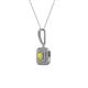 2 - Debbie Yellow and White Diamond Double Halo Pendant 