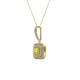 2 - Debbie Yellow and White Diamond Double Halo Pendant 
