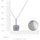 4 - Debbie Amethyst and Diamond Double Halo Pendant 