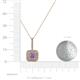 4 - Debbie Iolite and Diamond Double Halo Pendant 