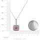 4 - Debbie Rhodolite Garnet and Diamond Double Halo Pendant 