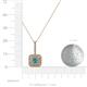 4 - Debbie London Blue Topaz and Diamond Double Halo Pendant 
