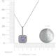 4 - Debbie Tanzanite and Diamond Double Halo Pendant 