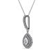 2 - Liz Diamond Teardrop Halo Pendant 