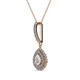 2 - Liz Diamond Teardrop Halo Pendant 