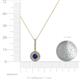 4 - Alva Blue Sapphire and Diamond Double Halo Pendant 