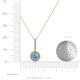 4 - Alva Blue Topaz and Diamond Double Halo Pendant 