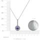 4 - Alva Iolite and Diamond Double Halo Pendant 