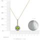 4 - Alva Peridot and Diamond Double Halo Pendant 