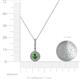 4 - Alva Green Garnet and Diamond Double Halo Pendant 