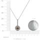 4 - Alva Smoky Quartz and Diamond Double Halo Pendant 