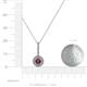 4 - Alva Ruby and Diamond Double Halo Pendant 