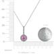4 - Alva Pink Sapphire and Diamond Double Halo Pendant 