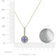 4 - Alva Tanzanite and Diamond Double Halo Pendant 