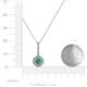 4 - Alva Emerald and Diamond Double Halo Pendant 