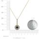 4 - Alva Black and White Diamond Double Halo Pendant 