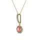 2 - Beth Pink Tourmaline and Diamond Halo Pendant 